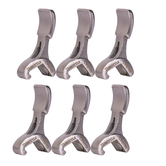 Throttle Opener 6-pack: 6 Polished Stainless Steel